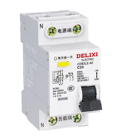 CDB3LE “相线+中性线”漏电保护断路器(图1)